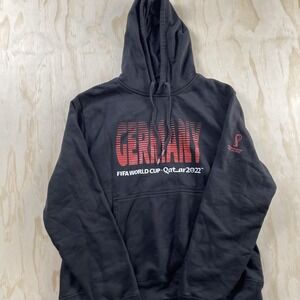 FIFA World Cup Hoodie Mens 2XL Black Fleece Pullover Germany Qatar 2022